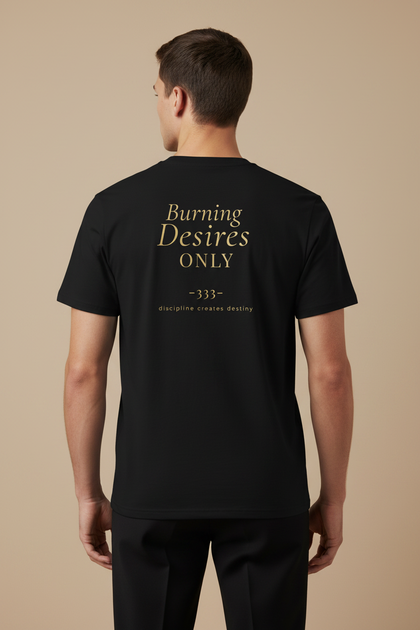 333 Burning Desires only Tee - Black